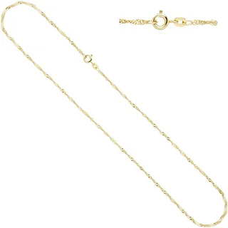 Goldkette JOBO, gelb (gelbgold 585), Halsketten, Damen, Gelbgold 585, L: 42, Singapurkette 585 Gold 42 cm 1,8 mm