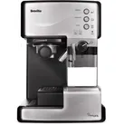 Breville VCF045X PrimaLatte Kaffee- und Espressomaschine, für Kaffeepulver oder Pads geeignet, 15..., Siebträgermaschine, Schwarz, Silber
