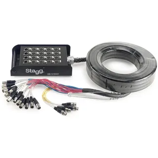 Stagg 25020976 SSB StageBox (16 XLRf auf 4 XLRm, 15 m)