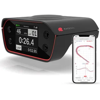 RACEBOX Laptimer Rundenzeitmesser 0-100 km/h, 2 Zoll LCD, GPS-Fahrzeug-Performance-Messer, Auto, Windschutzscheiben-Halterung