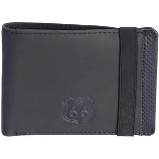 Route 66 - Leder Geldbörse Herren (RFID-geschützt) portmonee Herren - Herren geldbörse - Geldbeutel Herren - Slim Wallet - Portemonnaie Herren - Herren-geldbörsen (Horizontal)