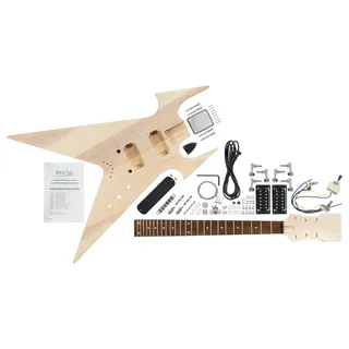 Rocktile DIY ZW Bausatz E-Gitarre ("Do-it-yourself" E-Gitarre Bausatz ZW-Style, Korpus: Linde, Hals: Ahorn geschraubt, Griffbrett: Blackwood)