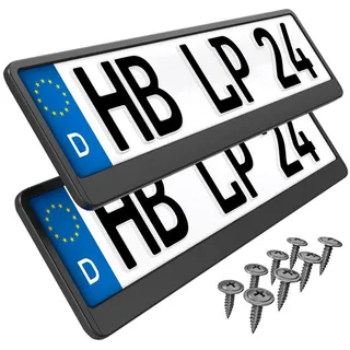 L & P Car Design Kennzeichenhalter 46 cm Schwarz