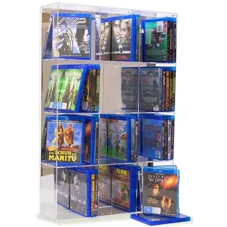 SORA Blu-ray Modulregal mit verspiegelter Rückwand für bis zu 128 Blu-ray-Cases