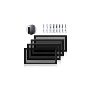 YIMATEECO Staubfilter PC Lüfterabdeckungen 240mm Magnetischer Staubfilter für Computer-Kühlerlüfter, Router, PVC 50 Maschen, PC-Lüfter, PC-Kühler Lüftergitter (PVC PRO, 120 * 240mm, 4Stü, Schwarz)