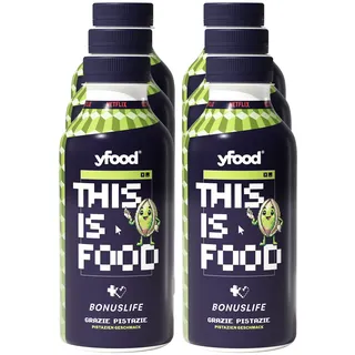 YFood Bonuslife Netflix Trinkmahlzeit Pistazie 500 ml, 6er Pack