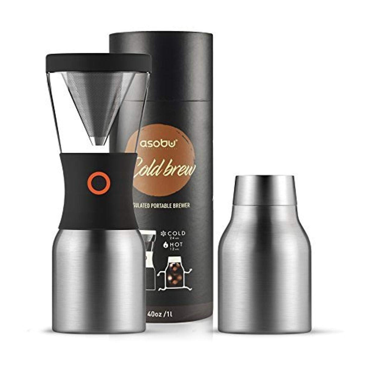 Bild Cold Brew Kaltbrüh-Kaffeemaschine mit einer vakuumisolierten 1 l Edelstahl-Trinkflasche, mehrfarbig