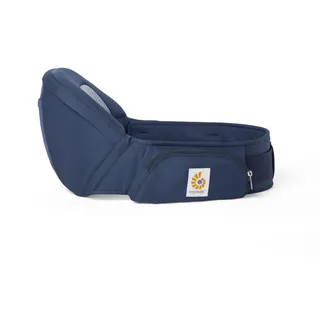 Ergobaby Lift Hip Seat Babytrage mit Babyhüftsitz für Babys und Kleinkinder ab 6 Monaten (7,7 kg - 20,4 kg), Hüftsitz Trage Hüfttrage, Midnight Blue