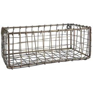 ib laursen Wandkorb goldfarbig, 22 x 10,5 x 8,5 cm, Metall