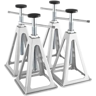 Vevor 4-tlg. Stapel-Wagenheber 2,72 t Jeder Heber, Heber Ständer 280–435 mm Höhenbereich, Wohnmobil Stützanhänger Silber, Wohnmobil-Stabilisierungsstützen