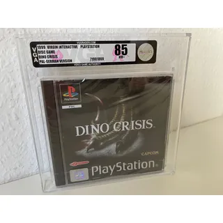 DINO CRISIS - NEU - SEALED - PS1 - BLACK LABEL - VGA 85 GRADED - PAL/GERMAN