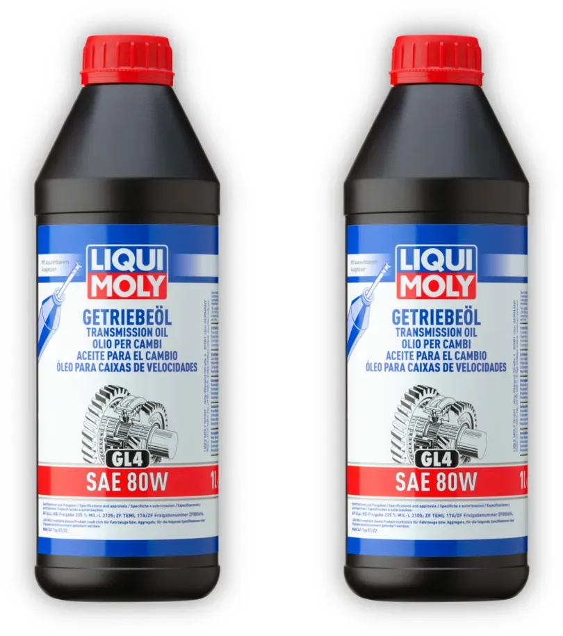 2x Getriebeöl LIQUI MOLY 1020 (GL4) SAE 80W GL-4 Schaltgetriebe Getriebe Öl 1 Liter