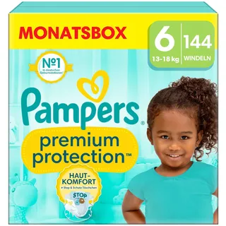 Pampers Premium Protection Gr.6 (13+ kg) für Kids und Teens (4-12 Jahre), 144 St.