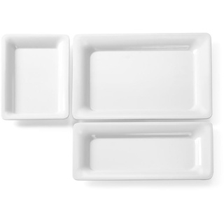 HENDI Gastronorm-Platte, Gastronormbehälter, Gastronorm Platte, mit schmalem Rand, Temperaturbeständig von -20°C bis 70°C, Hygienisch und bruchfest, GN 1/2, 325x265x(H)20mm, Melamin