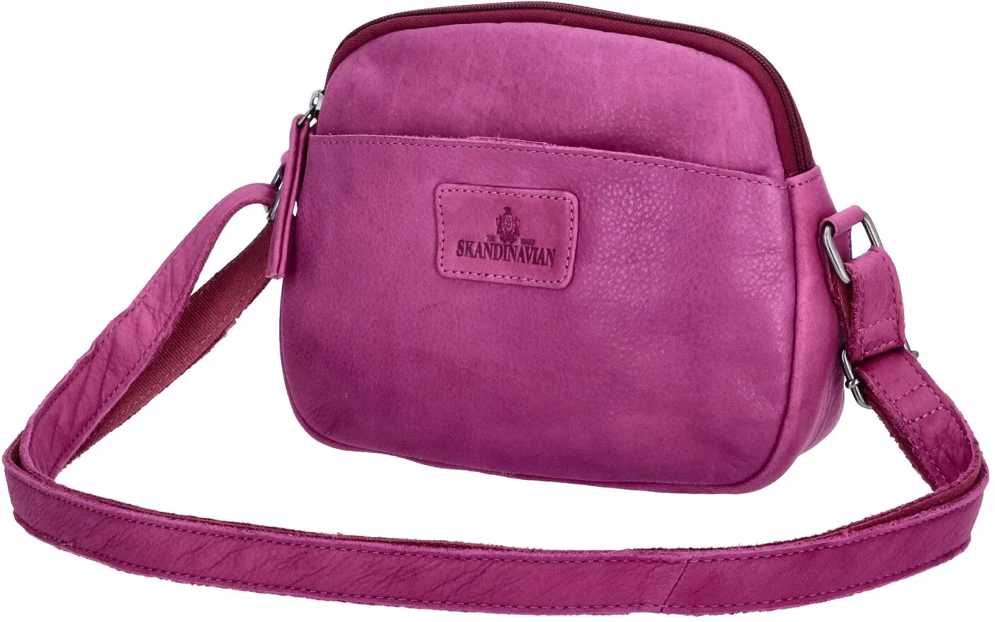 The Skandinavian Brand Damen Leder Umhängetasche - Purple