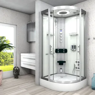 AcquaVapore Dampfdusche Duschkabine Sauna Dusche D58-10T3 90x90 cm ohne 2K Scheiben Versiegelung