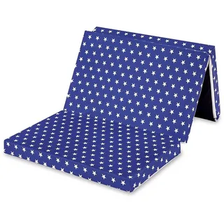 bambini Basic Reisematratze Reisebettmatratze 120 x 60 x 6 cm Stars blau