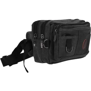 Hüfttasche Junge Herren Gürteltasche Leinwand Bauchtasche Große Kapazität Brusttasche Verstellbar Bauchbeutel 3 Fächer mit Reißverschluss Geldgürtel Junge Freizeit Tasche für Outoor Aktivitäten