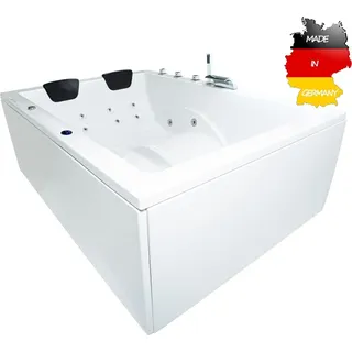 Basera BASIC Indoor Whirlpool Badewanne XXL Wave 190 x 140 cm (140,00 x 190,00 x 62,00 cm)