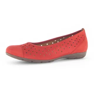 Gabor Damen Klassische Ballerinas, Frauen Flats,Ballerinen,Pumps,Halbschuhe,Sommerschuhe,Slipper,Ballerina-Schuhe,Ballet-Flats,red,39 EU / 6 UK - 39 EU