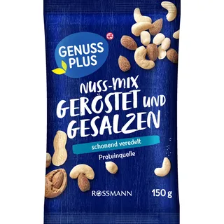 Genuss plus NUSS-MISCHUNG geröstet & gesalzen Nüsse 150,0 g