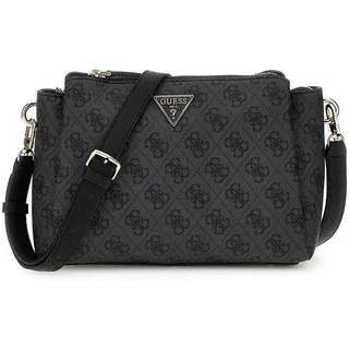 GUESS Noelle II Tri Comp Crossbody Bag Coal Logo - L
