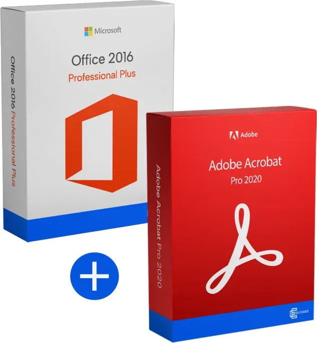 Office 2016 Pro Plus und Acrobat Pro DC 2020 - Professionelles Lizenzpaket