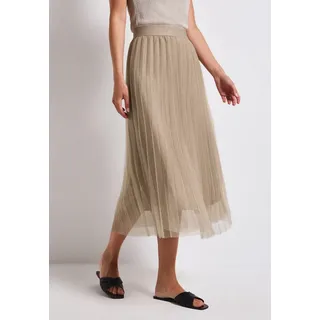 STREET ONE Damen A361722 Plissée Tüll-Rock, Safari Beige, 42