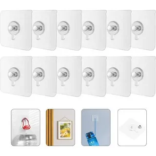 Bilderhaken Selbstklebend Transparent Ohne Bohren Fotos 12 Stück
