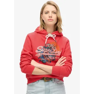 Superdry Tokyo Vl Graphic Kapuzenpullover Soda Pop Red XS