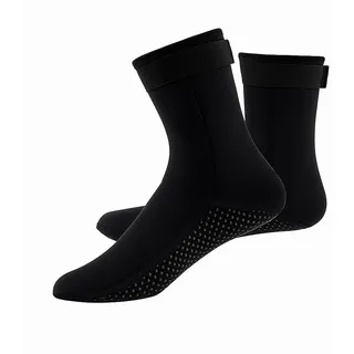 PIWOSGOL Neoprensocken 3mm für Damen & Herren, wasserdichte Schwimmsocken mit Klettverschluss, Neopren Socken, rutschfeste Tauchsocken für Schnorcheln, Surfen, Segeln, Beachvolleyball & Wassersport,XL - 42