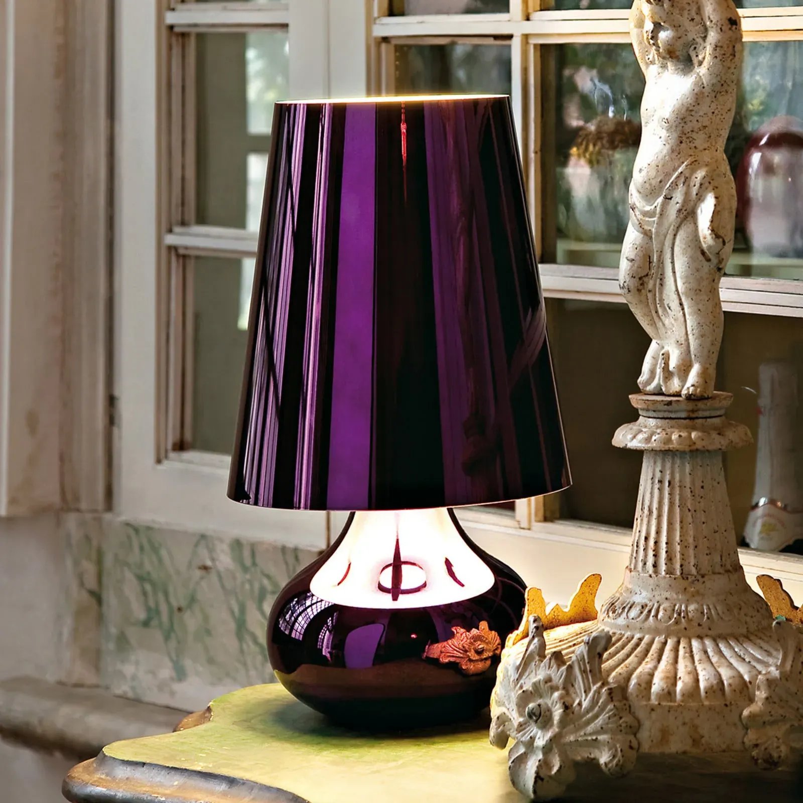 Tischleuchte Kartell, Cindy, Violett, für Wohnzimmer, Kunststoff, Design - 42