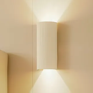 LINDBY Wandleuchte, Wandlampe Innen Colja aus Gips/Ton für Wohnzimmer / Esszimmer, von Lindby