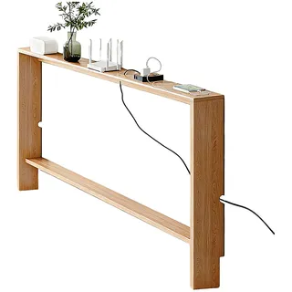yurstcggh Konsolentisch Schmal Flurtisch,Beistelltisch Schmal Holz,Schmaler Beistelltisch,Geeignet für die Platzierung hinter Sofas und neben Betten in Schlafzimmern