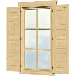 Fensterladen SKANHOLZ, beige (natur), Massivholz, Fensterläden