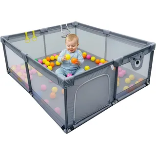 Relaxdays Laufstall Baby, mit 50 Bällen,
