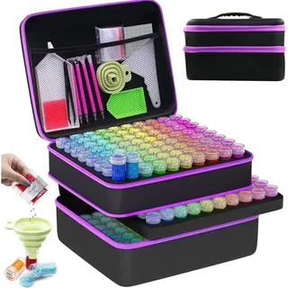 GAMEDEALER GD BUY AND SELL YOUR MEDIA Aufbewahrungsbox, Diamond Painting Koffer 240 Boxen, 5D Diamond Painting Zubehör Boxen