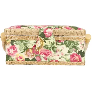 SustVita Haushalts nähkorb, bequemer tragbarer Näh korb, für Knöpfe Nadeln Schere