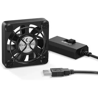 ELUTENG 40mm USB Lüfter 5V Klein Mini mit L/M/H 3 Einstellbare Geschwindigkeit, USB PC Computer Ventilator Lüfter 4cm Gehäuselüfter für Laptop/PS4 /TV Box/AV Schrank/Router