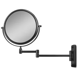 Double-Sided Wall Mirror w. x10 Magnification - Black