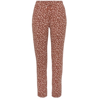 VIVANCE DREAMS Pyjamahose Damen rot-geblümt Gr.32/34