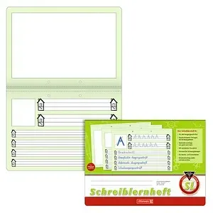 BRUNNEN Schreiblernheft Lineatur SL 1. Schuljahr liniert DIN A4 quer ohne Rand, 16 Blatt