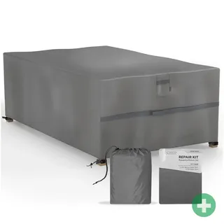 Sanzaro Gartenmöbel-Schutzhülle 600D Oxford mit RipStop-Technologie, Schwerlast 320g, Reißfest & UV-Beständig, Schutzhülle für Gartentisch