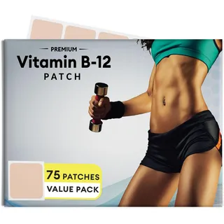 VitaPatch B12 Pflaster für Energy Plus, 75 Stück, B12-Pflaster, B12 mit Methylcobalamin und Guarana