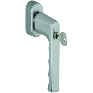 HOPPE Fenstergriff 0700S/UD9020 Alu.F9/stahlfarben 32-42mm abschl.HOPPE
