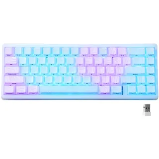 HITIME XVX M67 Kabellose Tastatur, 60 % Prozent, Topografische QMK/VIA-Tastatur, cremige mechanische Drei-Modi-Tastatur, Hot-Swap-Einbau, IMD RGB IMD Technologie für Win/Mac