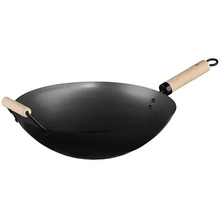 5Five Stahl-Wok 35cm mit Holzgriff