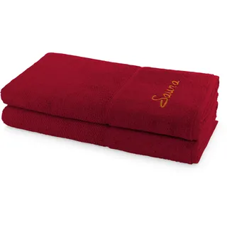 Frottana Saunatuch 80 x 200 cm rot 2 St.