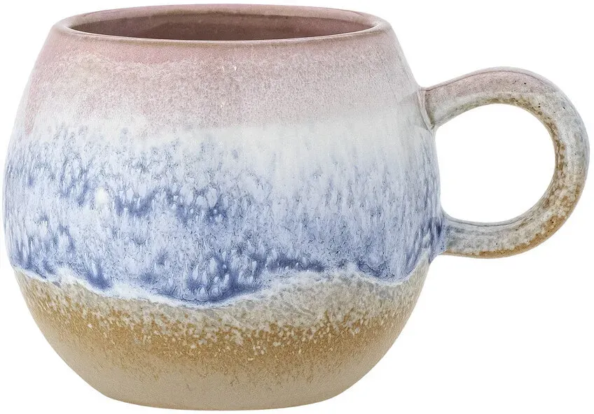 Bloomingville Tasse Paula aus Steingut, Ø 9xH8 cm, rosa