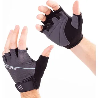 PULLUP & DIP Fitness Handschuhe in vier Größen zum Schutz der Handinnenflächen SCHWARZ L